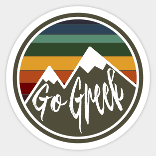 Go Greek Mountain Patch Sticker